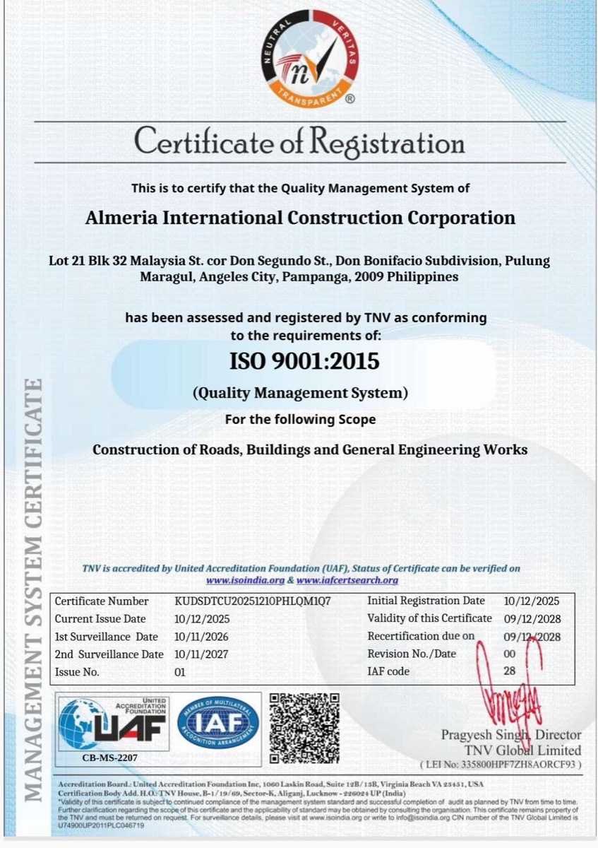 ISO 9001:2015 Certificate
